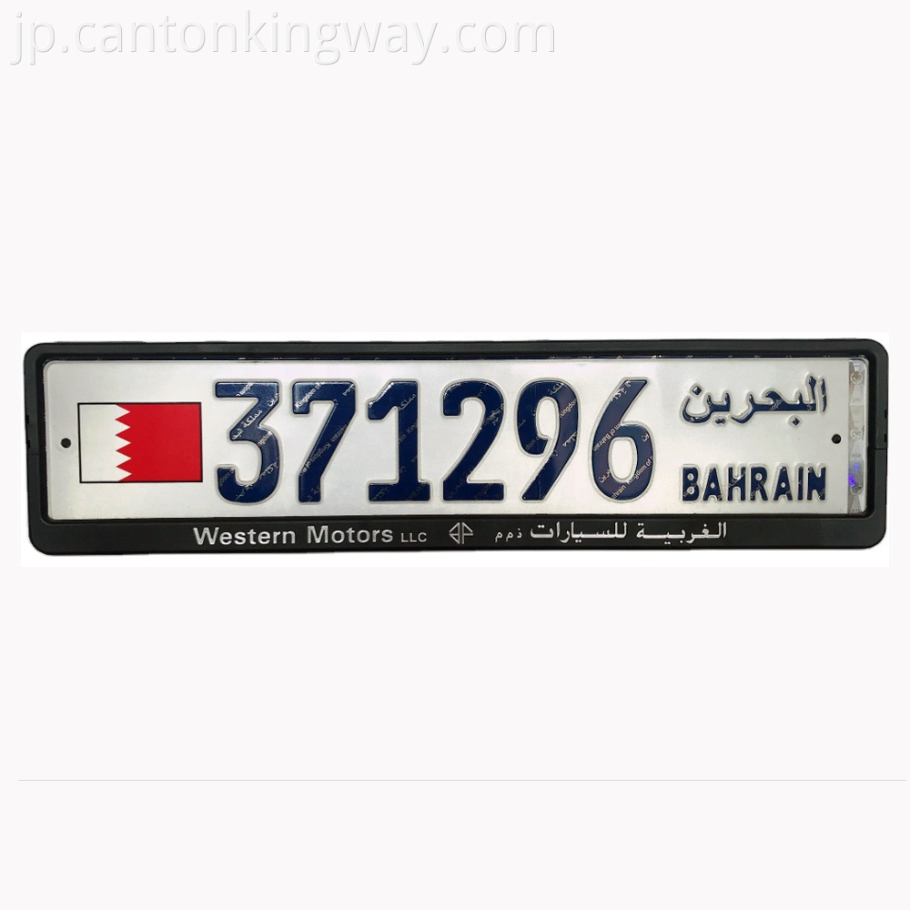 European License Plate Frame With License Plate